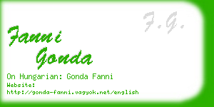 fanni gonda business card